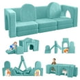 thumbnail image 1 of 13 Pcs Toddler Sofa for Kids, Linor Modular Kids Couch for Playroom, Kids Play Couch for toddlers 1-3, Kids Sofa Couch, Kids Modular Play Couch, Ice-Snow Blue, 1 of 7