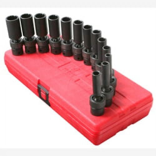 13 Piece 3/8" Drive, 12 Pt. Metric Universal Deep Impact Socket Set