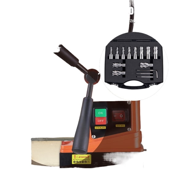 13-Piece Annular Cutter Set, M2AL HSS Mag Drill Bits with Weldon Shank (7/16" to 1-1/16"), 1" Cutting Depth, Includes 2 Pilot Pins, Hex Wrench & Portable Case for Magnetic Drill Press