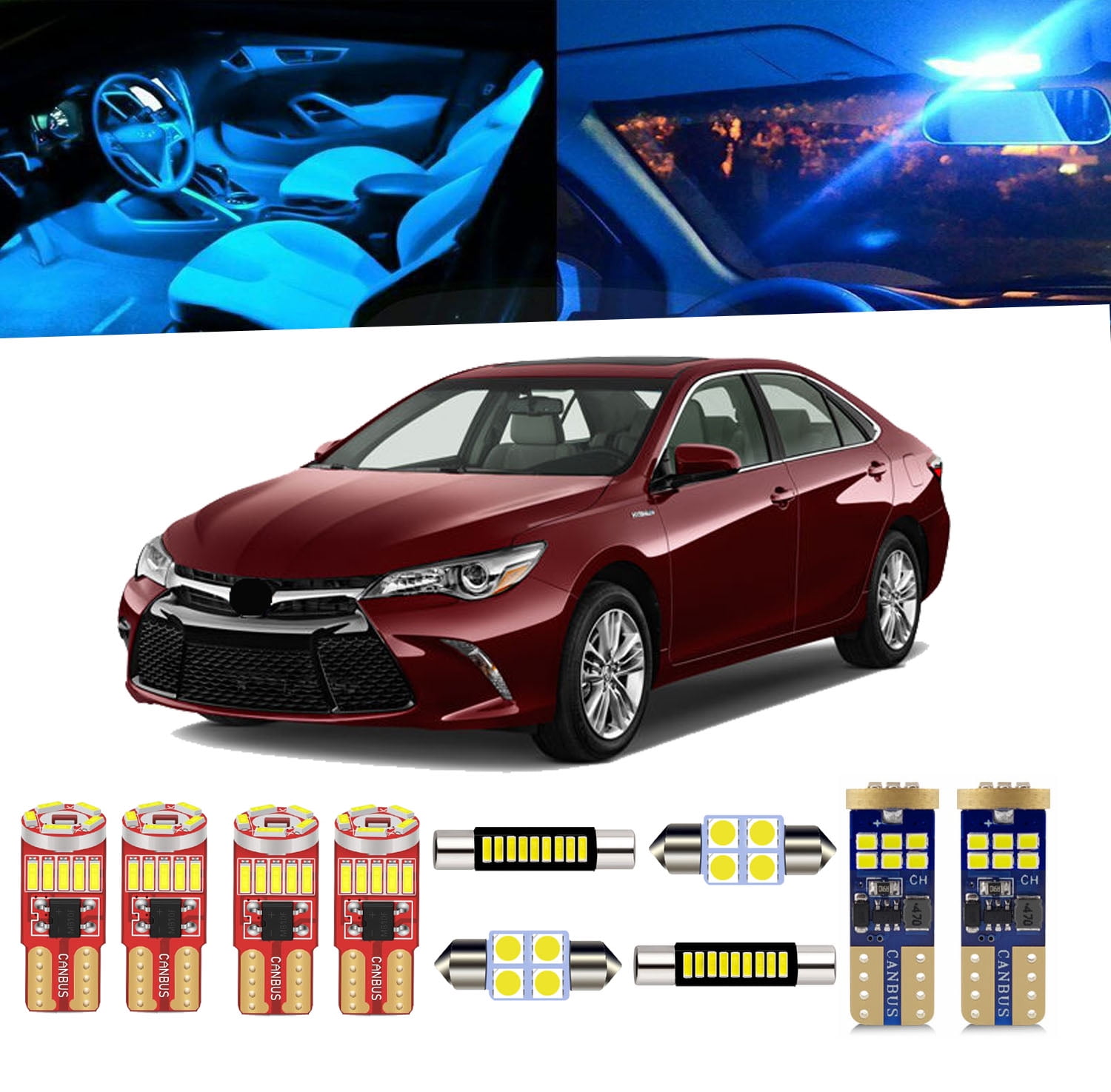 2pcs 6000K White 168 W5W LED License Plate Light Bulb for Toyota Camry 2pcs 6000K White 168 W5W LED License Plate Light Bulb for Toyota Camry