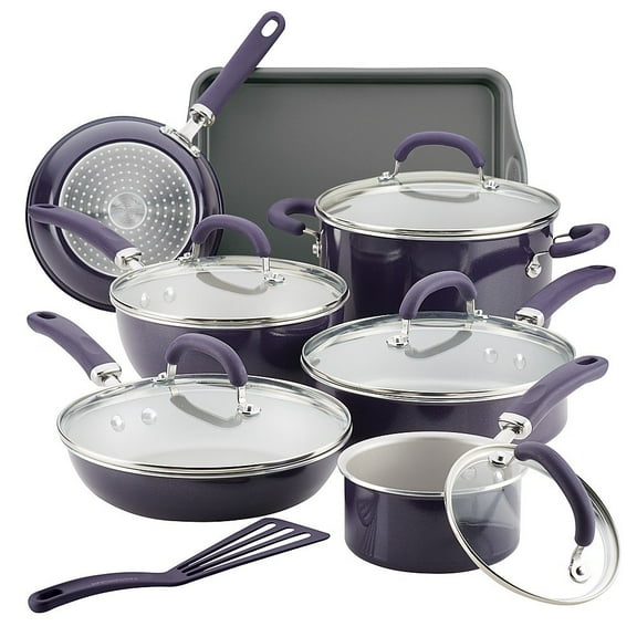 13-Piece Cookware Set - Purple Shimmer