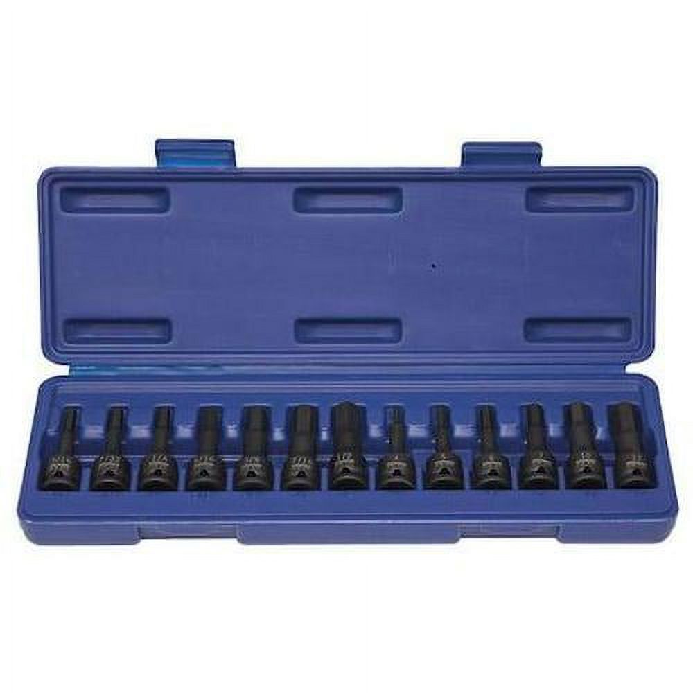 GEDORE IN3010 Screwdriver Bit - 3/8" Socket 10 Mm Square Drive, Chrome Plated, Hand-Operated With Knurled Grip