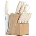 thumbnail image 1 of Xanapon Knife Set, 13PC German Stainless Steel Kitchen Knives with Sharpener, Ergonomic Handles, Perfect Housewarming Gift, White, 1 of 9