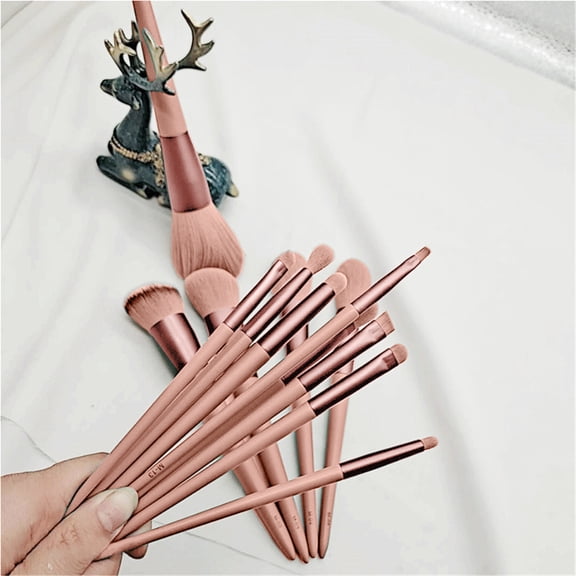 13-Piece Makeup Brush Set, Pink - 13 Makeup Brushes, Fashion Portable Makeup Brush Set Foundation Brush Eye Shadow Brush Set 13Pc, Easter, St. Patrick'S Day, Wedding, Brush, Makeup Makeup Organizers