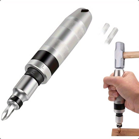 13-Piece Multi-Function Impact Screwdriver Set. Includes a rusted screw extractor, a reversible screwdriver, and a center tap