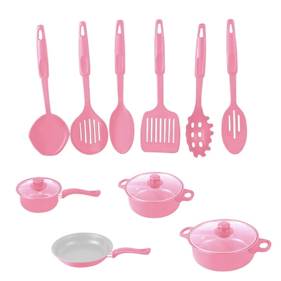 13-Piece Non-Stick Cookware Set, Maifan Stone Coating Pots and Pans Set, Includes Frying Pan, Saucepan, and Cooking Utensils ( Pink )