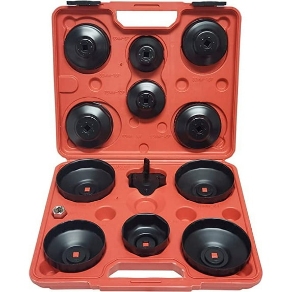 13-Piece Oil Filter Wrench Cap Set 1/2" & 3/8" Drive (Metric)