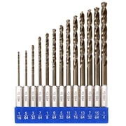 Hex Shank Cobalt Drill Bit Set for Metal and Hardened Steel, 13Pcs 1/16-1/4 M35 HSS Twist Drill Bits for Impact Driver, with Index Holder