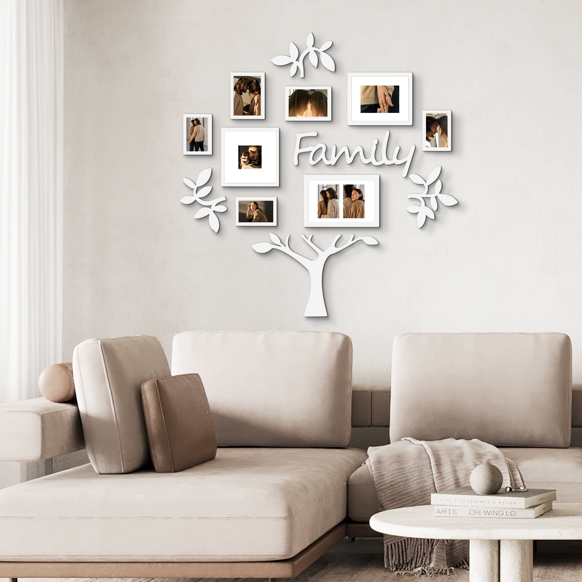 13 Pieces Family White Tree Photo Frame Set Decor Picture Frames Theme Christmas & Thanksgiving