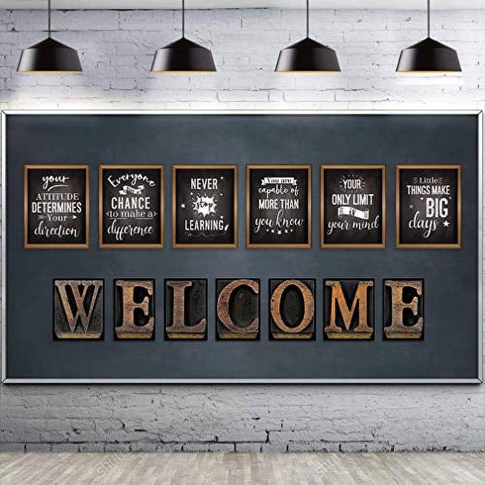 Industrial Chic Inspirational Quote Bulletin Board Posters Set