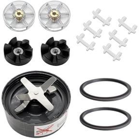 13 Pieces Replacement Parts Extractor Blade Food-grade Silicone Rubber Gaskets Seal Ring Top Base Gear Shock Pads Compatible with 600w / 900w Pro Series Blender Compatible wit Part