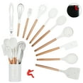 13 Pieces Silicone Kitchen Utensil Set Heat Resistant Kitchen Gadgets with Anti Spill Tool