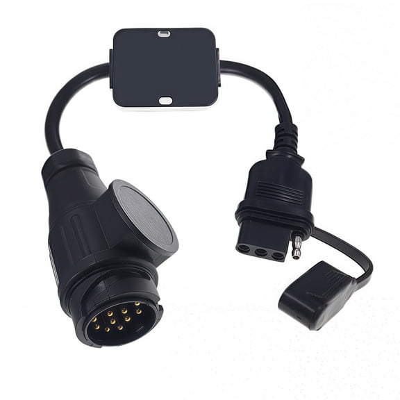 13 Pin European To 4 Pin Trailer Adapter With Integrated Brake And Turn Signal For Tail Light Conversion