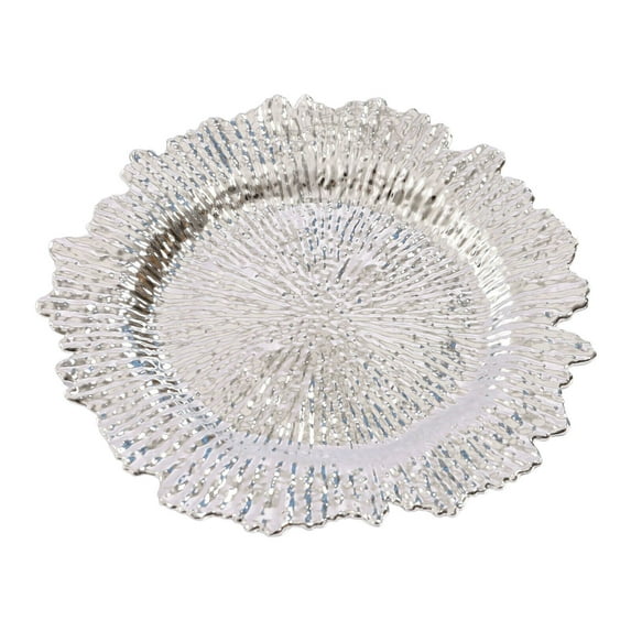 13" Plates Charger, 24pcs Coral Reef Texture Banquet Dinner Tableware Decor