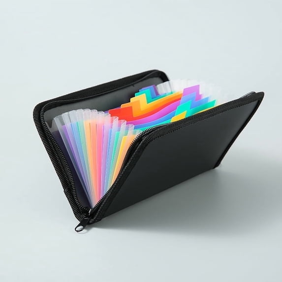 Zipper A5 13 Pocket A5 Mini Expanding File Folder 8.27x4.72 Inch Portable ...