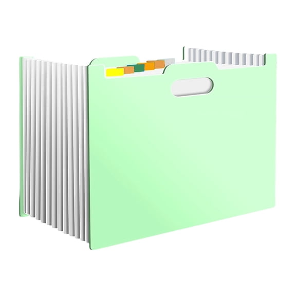 13-Pocket Accordion File Organizer, Upright & Open Top, Document Holder with Tabs, High Capacity Expanding File Folder with Handle, Letter Size Essentials for Home, and Office, 12.99x9.25 inch