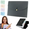 thumbnail image 1 of 13 Pocket Black Foldable Expanding File Organizer - Expandable Storage System With 13 Document Pockets, Easy Fold For Compact Storage, Categorize Documents Efficiently - For, 1 of 8