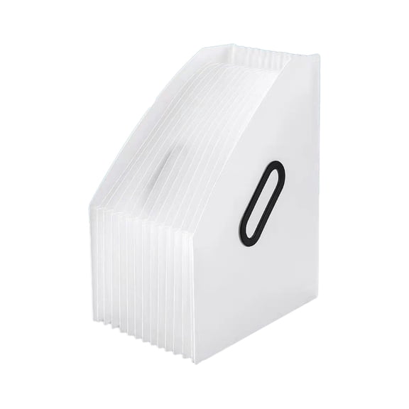 13 Pocket Expandable File Folder Organizer - Portable Accordion Document Holder with Handle, Durable Plastic Construction, Standing Storage for Office & Professional Use