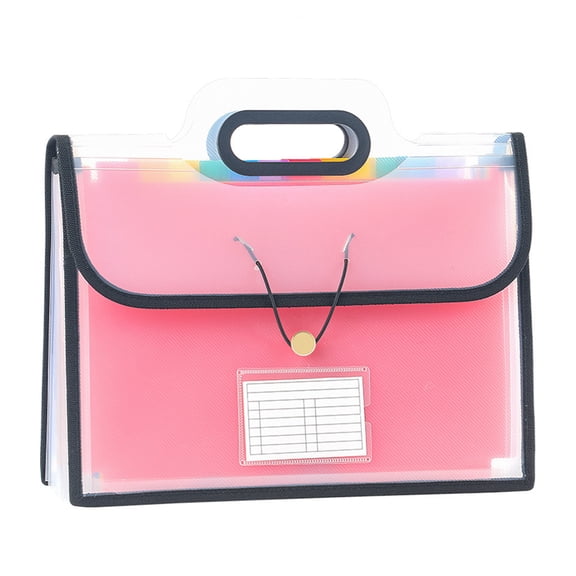 13 Pocket Expandable Folder Document Folder with Handle, Expanding Folder Clear Label Window for Document