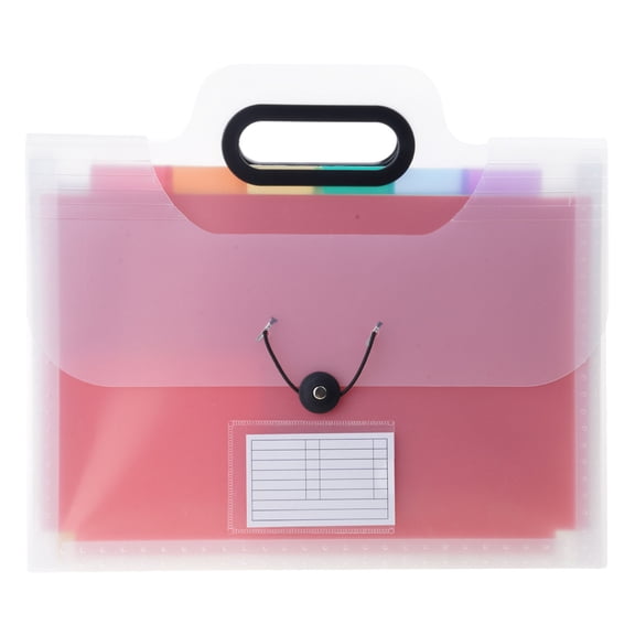 13 Pocket Expandable Folder Document Folder with Handle, Expanding Folder Clear Label Window for Document