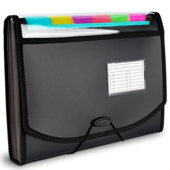 13 Pocket Expanding File Folder Organizer, Letter Size Document Binder with Dividers Tabs