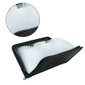 13 Pocket Receipt Coupon Organiser Zippered Receipt Wallet Small Expandable File Folder for Receipts, Coupons