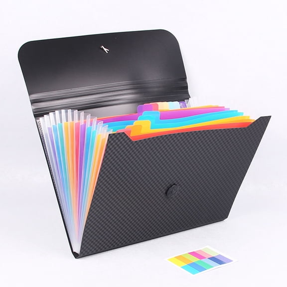 13 Pockets Accordion File Holder Organizer, Expanding File Folder A4 Letter Size Paper Document Receipt Organizer Accordian Filing Folder for Classroom, Home, Office and Travel