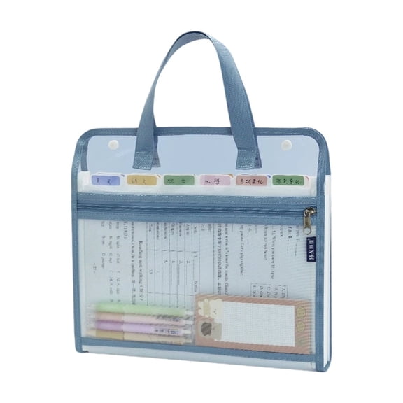 13 Pockets Expandable Folder Expanding File Organiser Clear PVC Document Organiser Sorting Folder for School