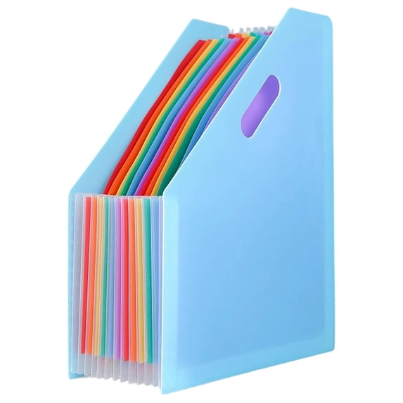 13 Pockets Vertical Expanding File Folder Accordion File Organizer Desk Stand Magazine Holder Letter Size A4 Documents Storage Space Saver Accordian Filing Box for Office Home
