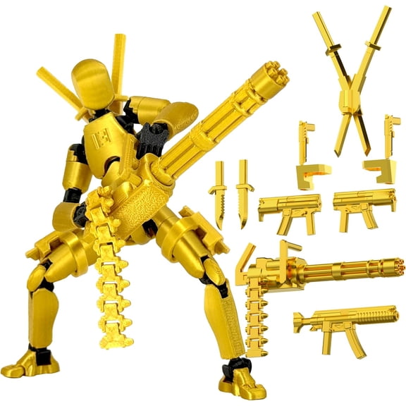 13-Point Articulated Action Figure Set, Assembled 3D Printed Poseable Model, Fidget Toy for Collectors, Desktop Decor (Purple)