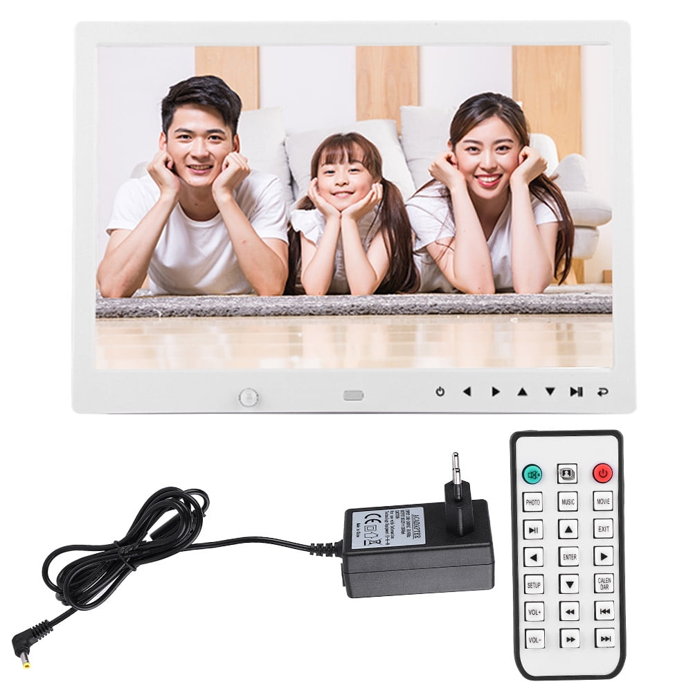 13'' Portable 1080P HD Digital Photo Frame Clock Movie Player Album