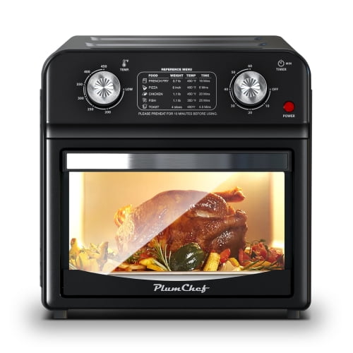 13 Quart 4 Slices Air Fryer Convection Toaster Oven, 1500W, 7 in 1 Multifunction with Roast, Bake, Grill, Broil, Toast, Dehydrate, Defrost, Stainless Steel