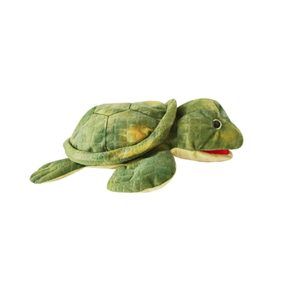 13" Realistic Sea Animal Hand Puppet - Plush Stuffed Turtle Toy With Moveable Mouth For Puppet Role Play, Teaching, Storytelling, Imaginative Pretend Play For Kids Children