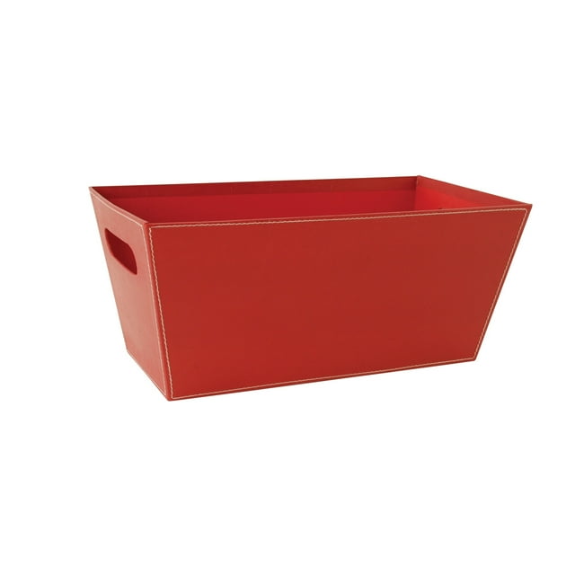 13" Red Paperboard Tote