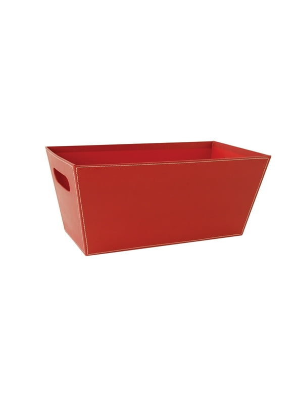 13" Red Paperboard Tote