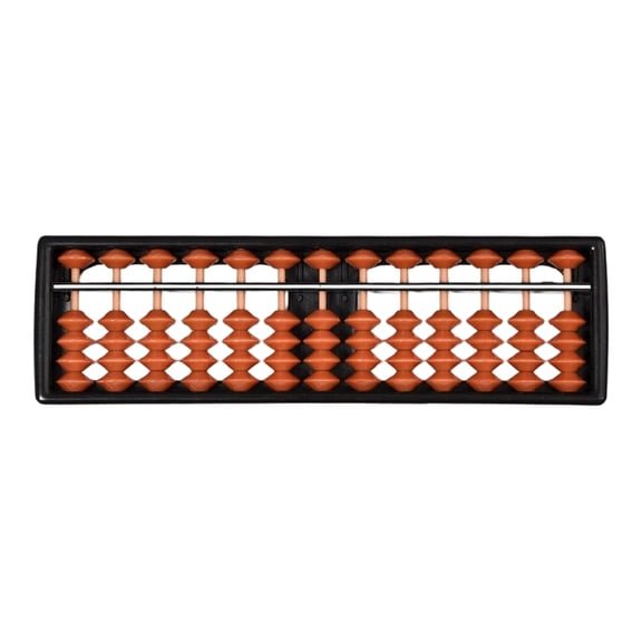 13-Rod Math Abacus Tool with Upper Counter and Four Lower Counters per Rod for Structured Calculation Practice