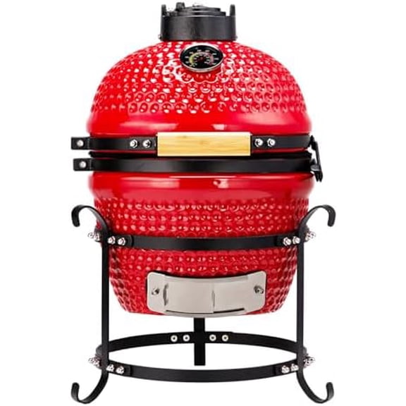 13" Round Kamado Charcoal Grill,Charcoal Grill Portable Barbecue Grill BBQ Kettle Stand Lid Perfect for Outdoor Camping Patio Backyard Picnic$$Sport & Recreation Other