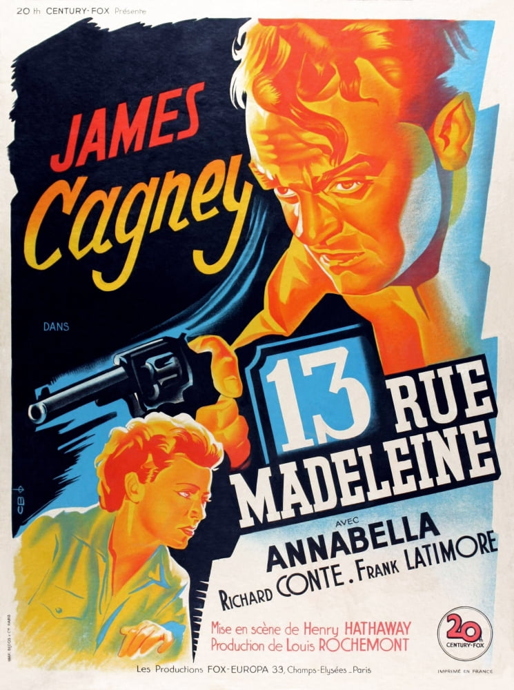 13 Rue Madeleine Canvas Art - (24 x 36)