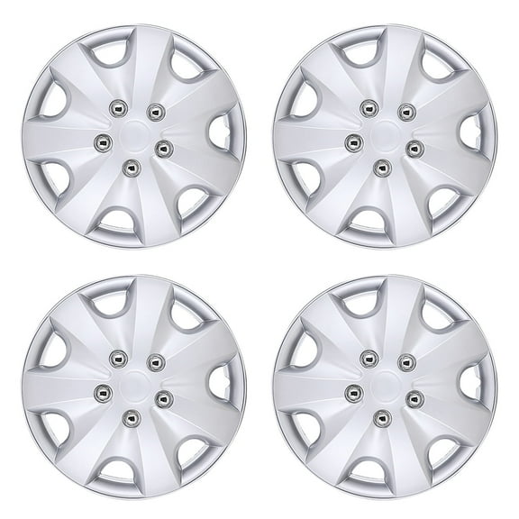 13" Set of 4 Wheel Covers Snap on Hubcaps Full Hub Caps Fit R13 Tire & Steel Rim (4 Pack)