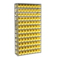 thumbnail image 1 of 13 Shelf Steel Shelving with (96) 4"H Plastic Shelf Bins, Yellow, 36x12x72, 1 of 7