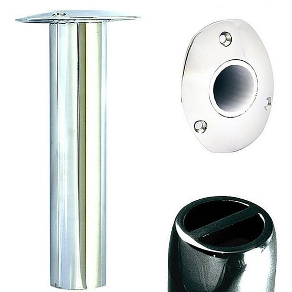 Tigress Oval Head SS Gunnel Mount Rod Holder - 0 - 9"