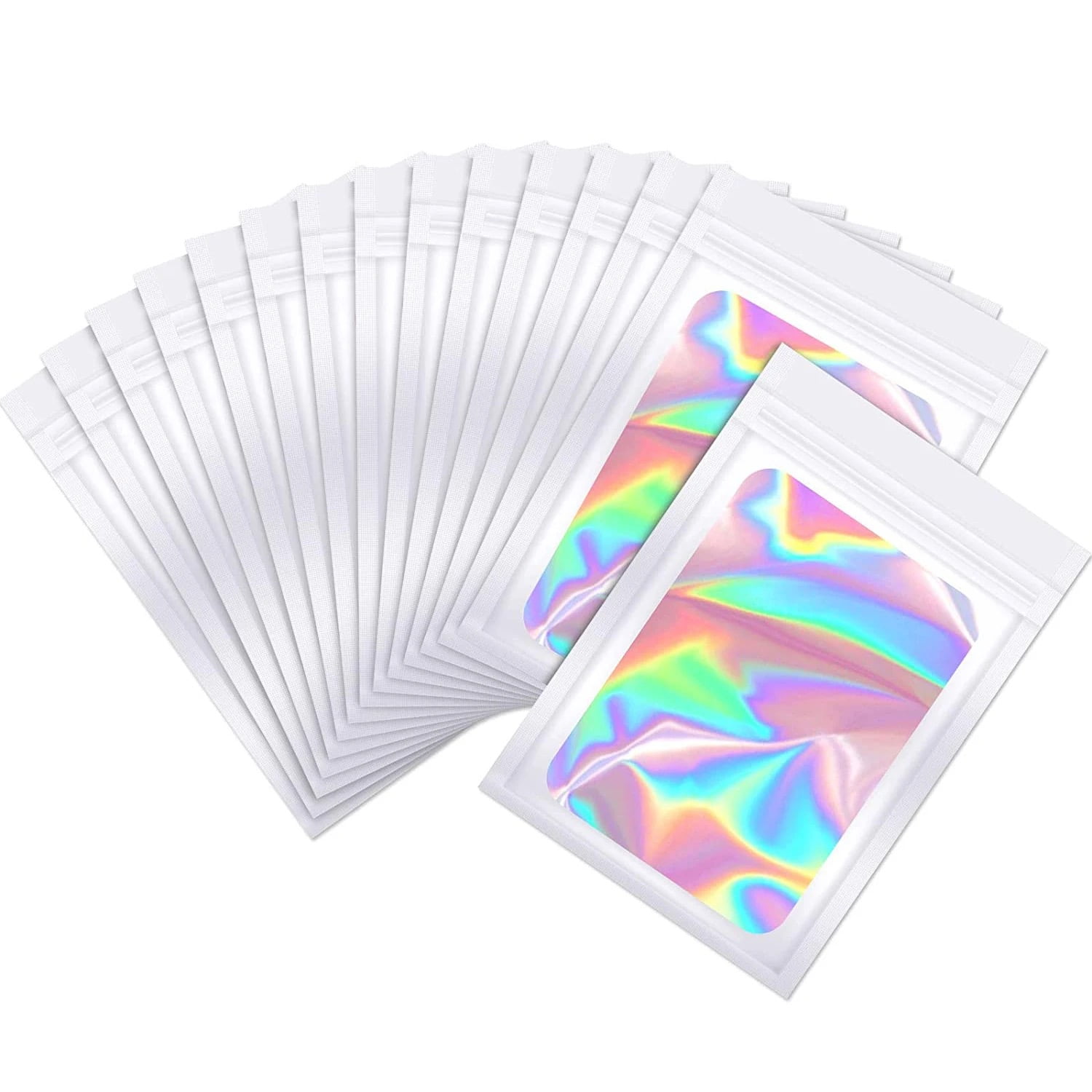 13 Size Thicken Ziplock Bags Holographic Laser Color Plastic Pouch for