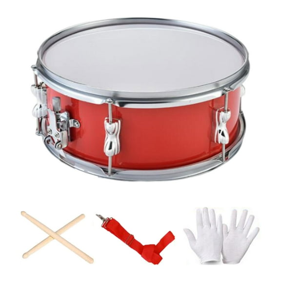 13" Snare Drum Lightweight Musical Instruments for Children Adults Beginners Red Adjust Spring
