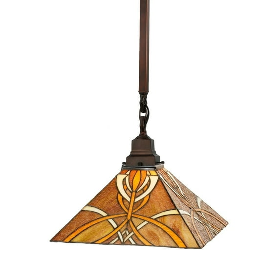 13"Sq Glasgow Bungalow Pendant.609
