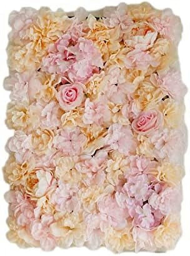 13 Sq ft. 4 Panels UV Protected Lifelike Assorted Silk Flower Wall