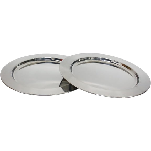 13" Stainless Steel Handmade Charger Plates, Silver Charger Plates, Metal Silver Chargers for Dinner Plates, Plate Chargers Set of 6$$Home Decor, Kitchen, & Other