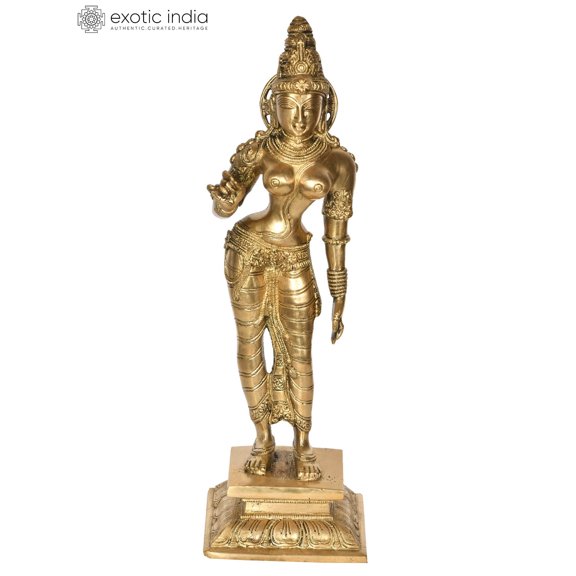 13 Inch Standing Parvati - Mountain Goddess Stance