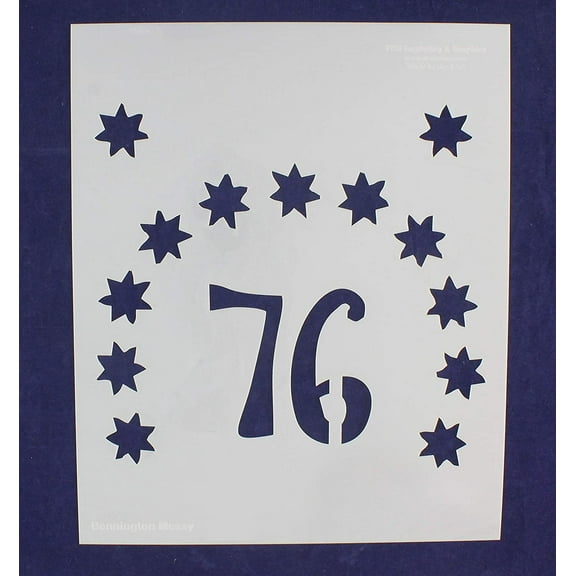 13 Star Field Stencil - Bennington- Messy-US/American Flag - 7 x 6 Inches