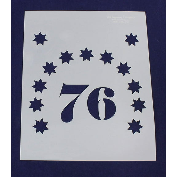 13 Star Field Stencil - Bennington- Neat-US/American Flag - 14.75 x 12.25 Inches
