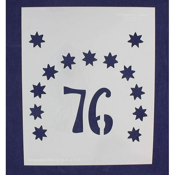 13 Star Field Stencil - Bennington- US/American Flag - 14.75 x 12.25 Inches